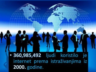 ljudi koristilo je
internet prema istraživanjima iz
godine.
 