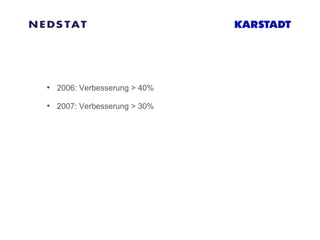 2006: Verbesserung > 40% 2007: Verbesserung > 30% 