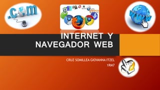 INTERNET Y
NAVEGADOR WEB
CRUZ SOMILLEA GIOVANNA ITZEL
1RM7
 