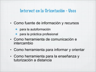Internet y Orientación Educativa
