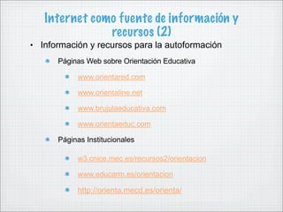 Internet y Orientación Educativa