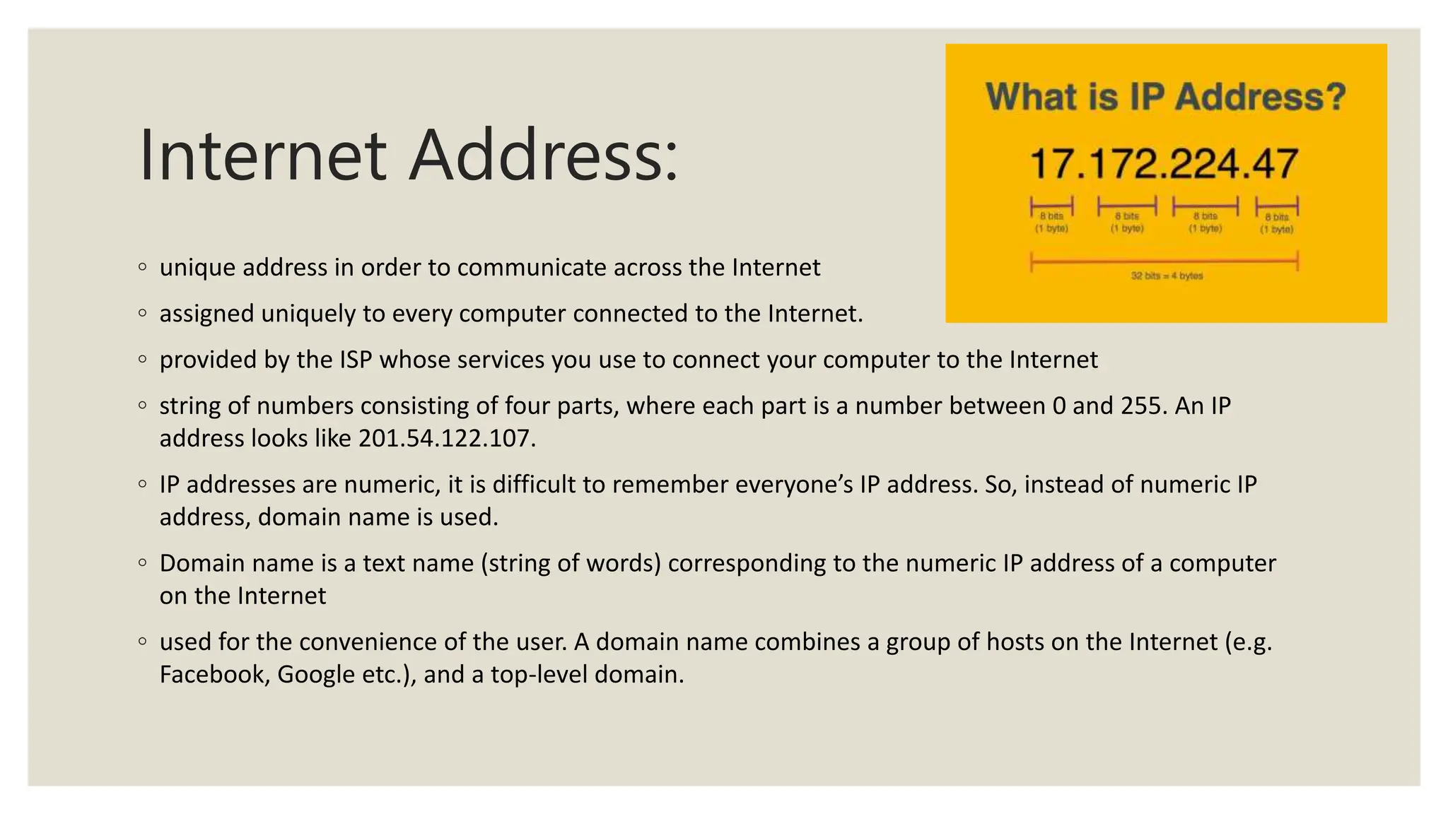 Introduction To Internet And Its Applications