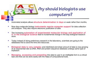 Internet and Bioinformatics for Biologists | PPT