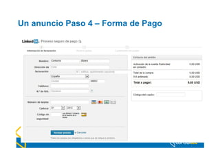 Un anuncio Paso 4 – Forma de Pago
 