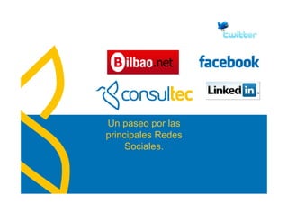 Un paseo por las
principales Redes
     Sociales.
 