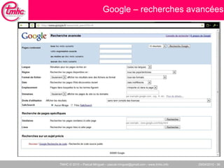 Google – recherches avancées 
