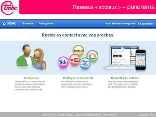 Réseaux « sociaux » –  panorama 