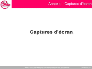 Annexe – Captures d'écran Captures d'écran 