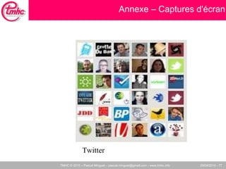 Annexe – Captures d'écran Twitter  