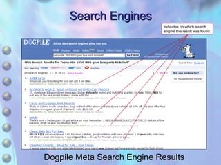 Search Engines Indicates on which search engine this result was found. Dogpile Meta Search Engine Results 