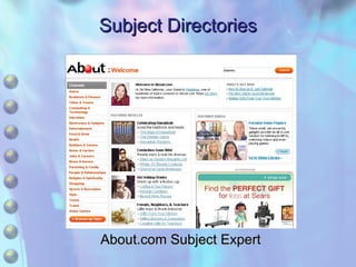 Subject Directories About.com Subject Expert 