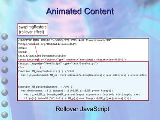 Animated Content Rollover JavaScript 