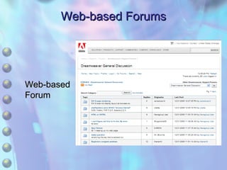 Web-based Forums Web-based  Forum 
