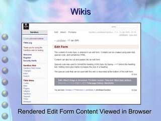 Wikis Rendered Edit Form Content Viewed in Browser 