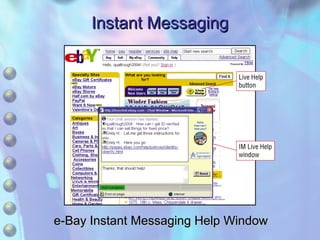 Instant Messaging e-Bay Instant Messaging Help Window 