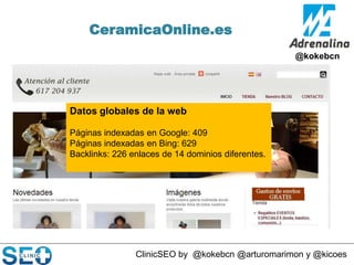 CeramicaOnline.es
@kokebcn

Datos globales de la web
Páginas indexadas en Google: 409
Páginas indexadas en Bing: 629
Backl...