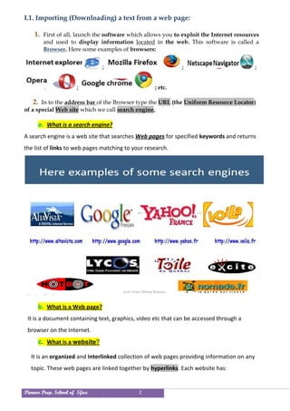 Unit3 :Internet 7th grade 2012 | PDF