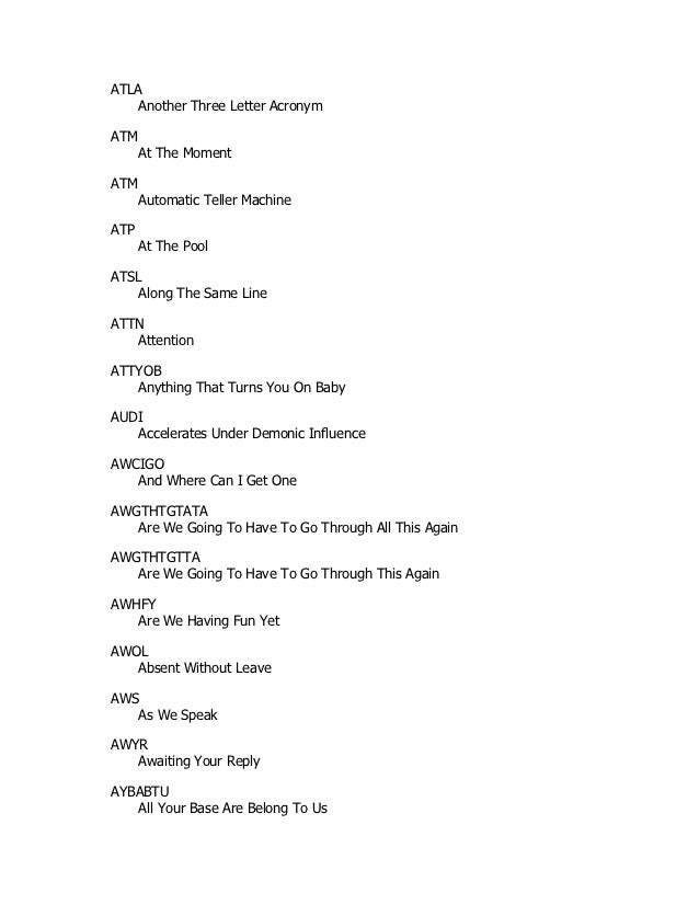 Internet Acronyms Dictionary