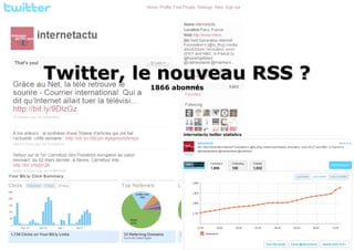 Twitter, le nouveau RSS ? 1866 abonnés 