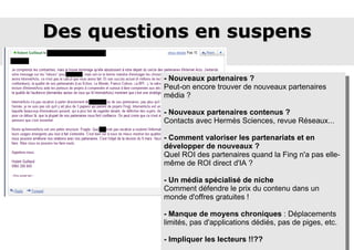 Fing Live : trop alléatoire. 