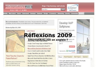 Réflexions 2009 InternetActu.net en anglais ? 