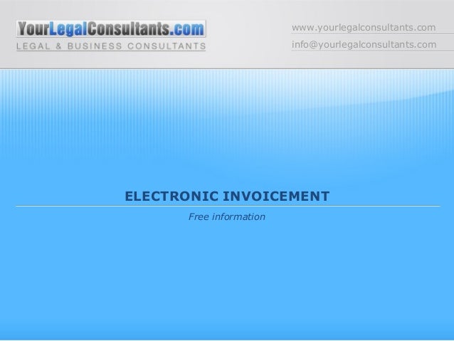 internet electronic invoicement legal requirements