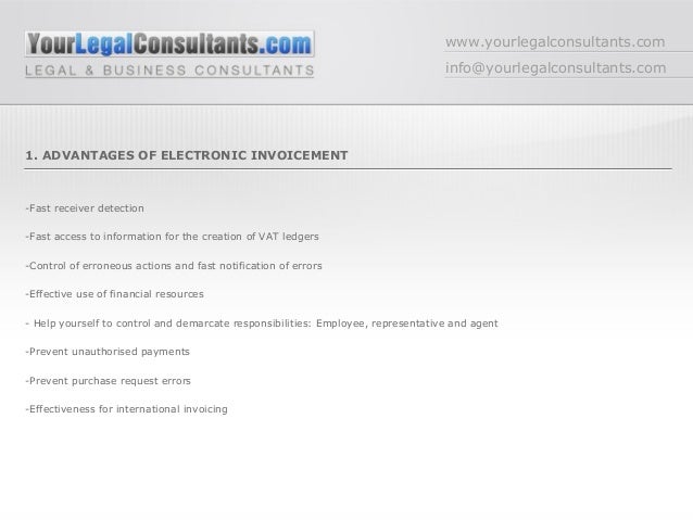 internet electronic invoicement legal requirements