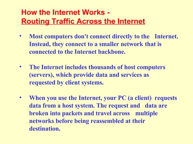Internet And How It Works | PPT | Internet for Beginners | Internet