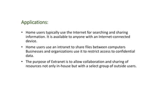 Internet and intranet | PPTX