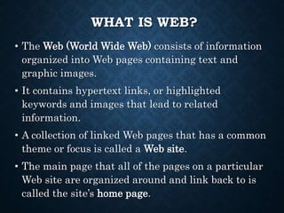 Internet and web by Gulshan  K Maheshwari(QAU)