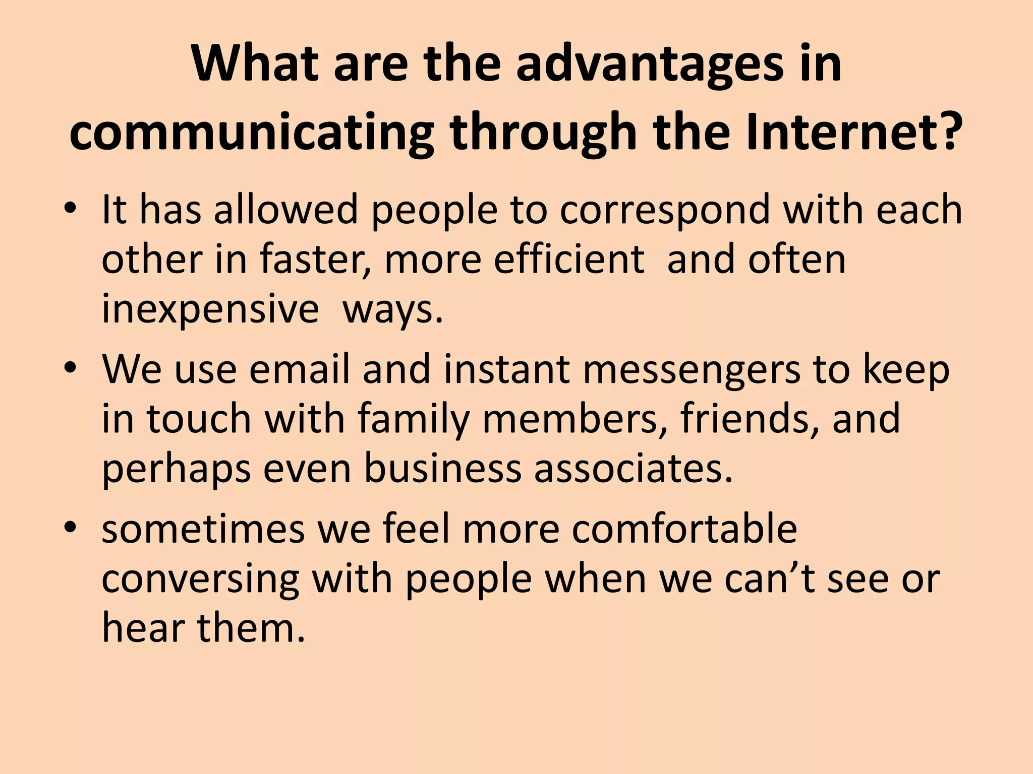 Internet based communication | PPT
