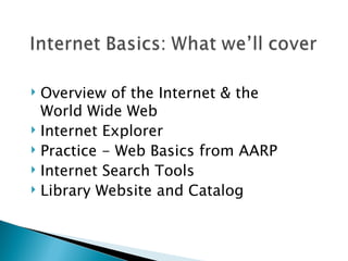 Internet basics for seniors | PPT