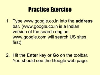 Internet Basics Powerpoint.ppt for new user | PPT