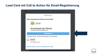 Lead Card mit Call to Action für Email-Registrierung
 