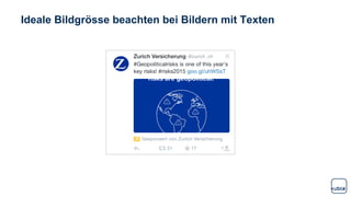 Ideale Bildgrösse beachten bei Bildern mit Texten
 