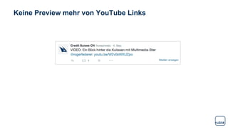 Keine Preview mehr von YouTube Links
 