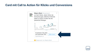 Card mit Call to Action für Klicks und Conversions
 