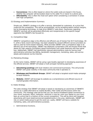 Internet business plan | PDF