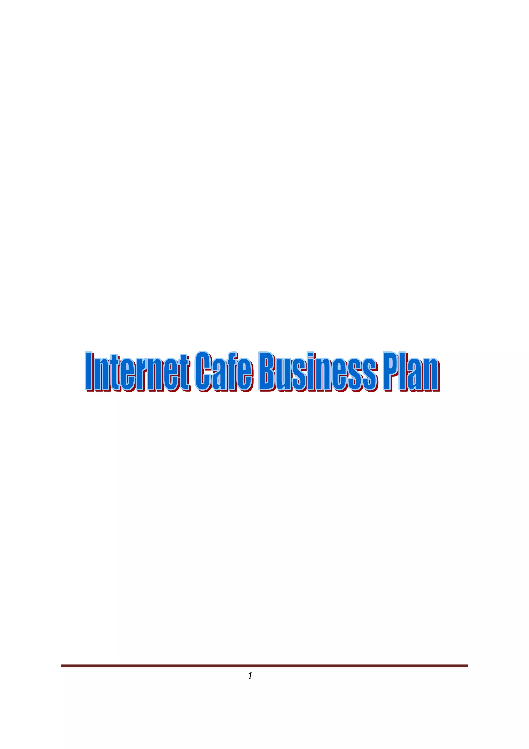 Internet cafe business plan 1 | PDF