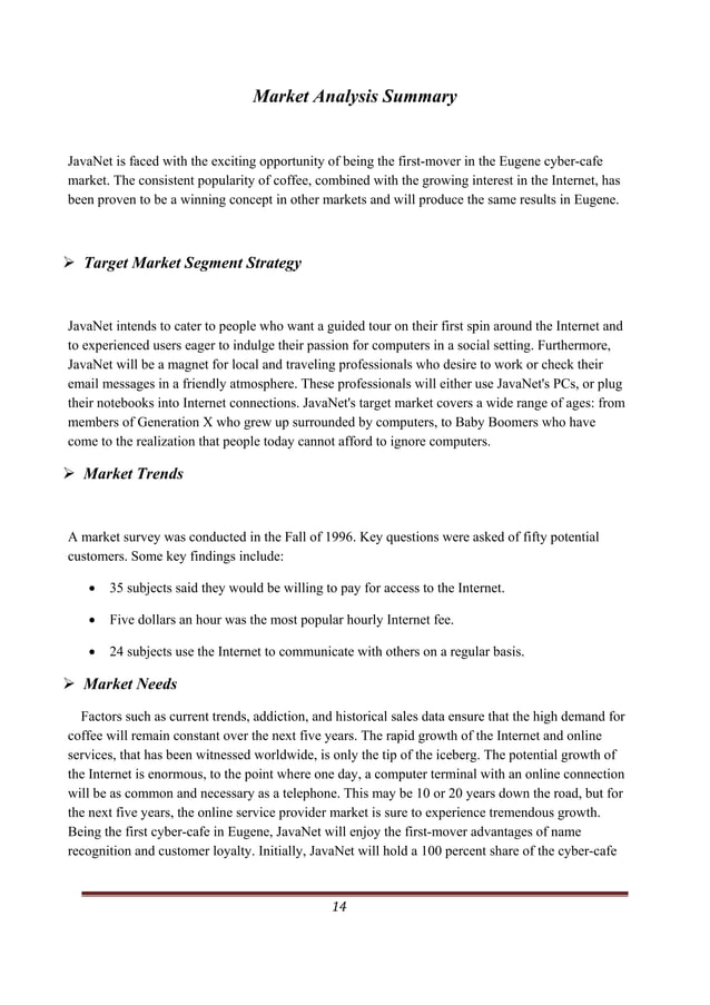 cafe business plan 1