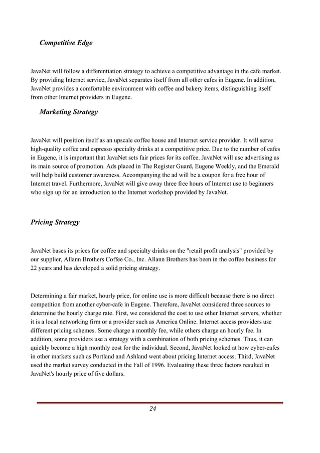 cafe business plan 1