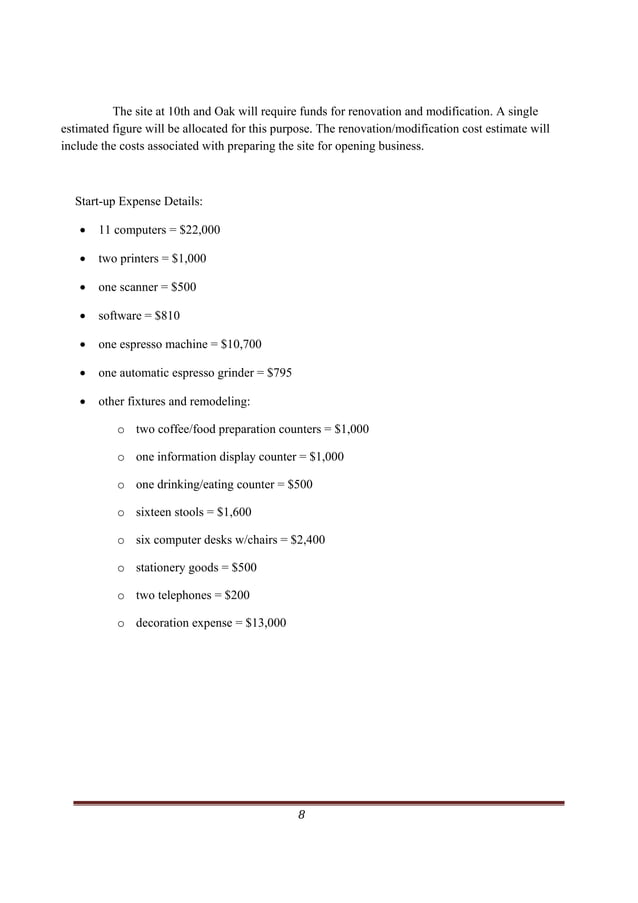 cafe business plan 1