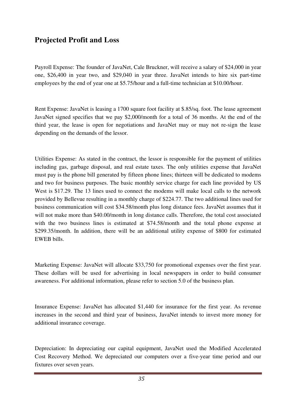 cafe business plan 1