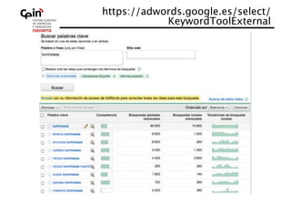 https://adwords.google.es/select/
            KeywordToolExternal 
 