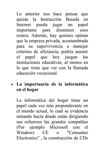 Internet como nuevo modelo educativo