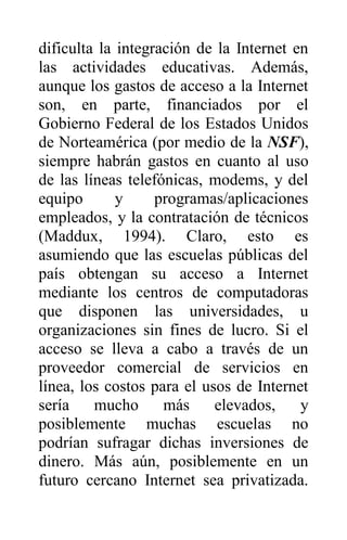 Internet como nuevo modelo educativo