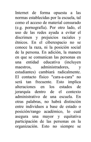 Internet como nuevo modelo educativo