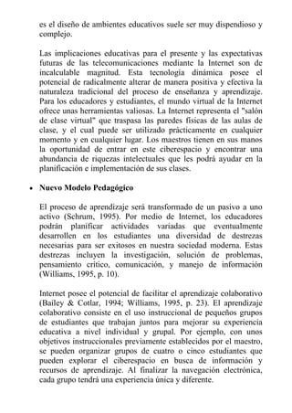 Internet como nuevo modelo educativo