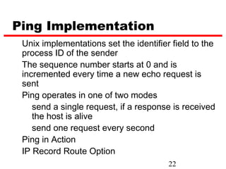 Ping Implementation Internet control message protocol | PPT