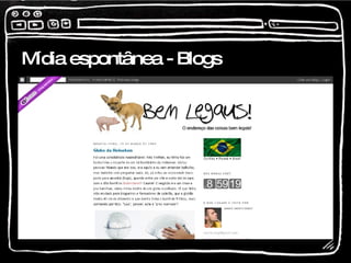 Mídia espontânea - Blogs 